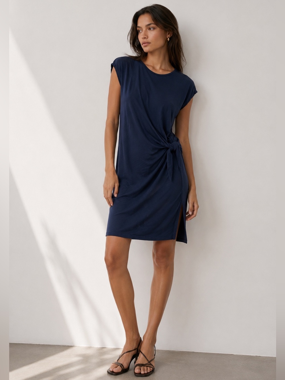 Velvet by Graham & Spencer for Anthropologie Blue Tie-Waist Dress Women’s Small